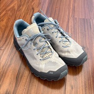 On Running Light Blue and Dark Gray Sneakers